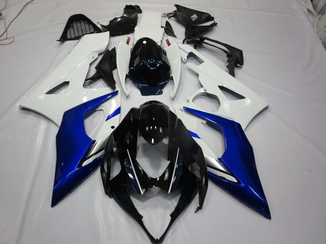 2005-2006 Weiß & Blau Suzuki GSXR 1000 Motorrad Verkleidungen