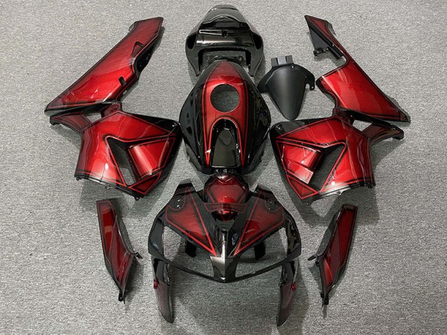 2005-2006 Dunkelbonbonrot Honda CBR600RR Motorrad Verkleidungen