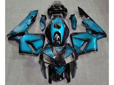 2005-2006 Dunkelhellblau Honda CBR600RR Motorrad Verkleidungen