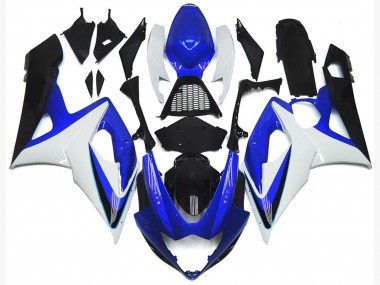 2005-2006 Glänzend Blau & Weiß Suzuki GSXR 1000 Motorrad Verkleidungen
