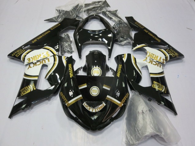 2005-2006 Gold Ls Kawasaki ZX6R Motorrad Verkleidungen 2005-2006 Gold Ls Kawasaki ZX6R Motorrad Verkleidungen