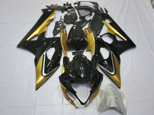 2005-2006 Gold & Schwarz Suzuki GSXR 1000 Motorrad Verkleidungen