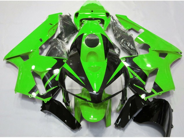 2005-2006 Grün-Schwarz-Design Honda CBR600RR Motorrad Verkleidungen