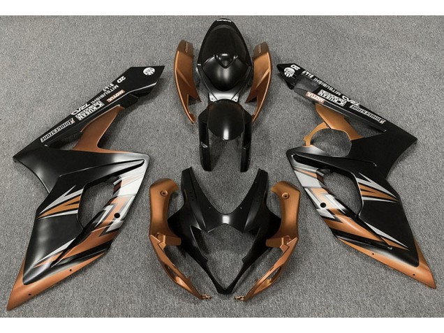 2005-2006 Matt Schwarz & Bronze Suzuki GSXR 1000 Motorrad Verkleidungen