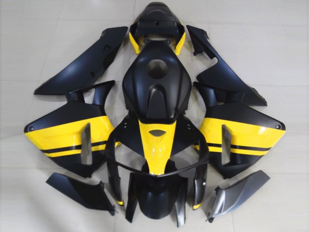 2005-2006 Matt Schwarz & Gelb Glänzend Honda CBR600RR Motorrad Verkleidungen