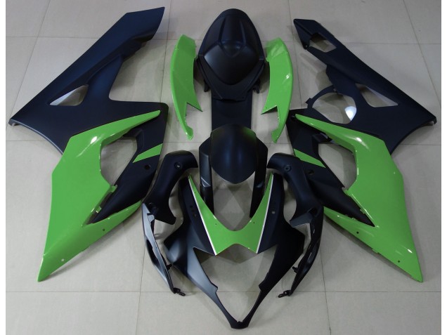 2005-2006 Matt Schwarz & Grün Suzuki GSXR 1000 Motorrad Verkleidungen