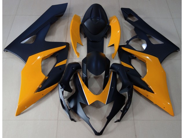 2005-2006 Matt Schwarz & Hellorange Suzuki GSXR 1000 Motorrad Verkleidungen