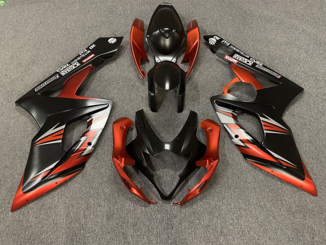 2005-2006 Matt Schwarz & Orange Suzuki GSXR 1000 Motorrad Verkleidungen