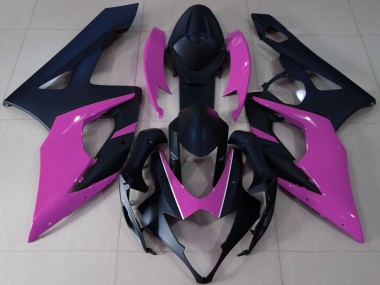 2005-2006 Matt Schwarz & Pink Suzuki GSXR 1000 Motorrad Verkleidungen