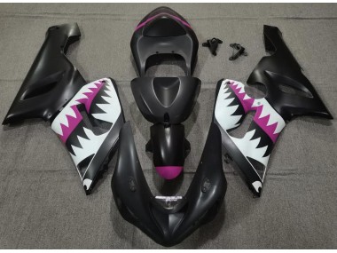 2005-2006 Matt Schwarzer & Rosa Hai Kawasaki ZX6R Motorrad Verkleidungen