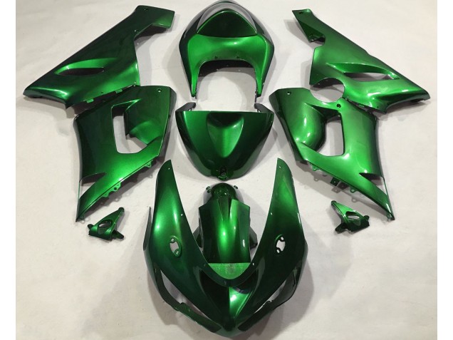 2005-2006 Metallic Grün Kawasaki ZX6R Motorrad Verkleidungen 2005-2006 Metallic Grün Kawasaki ZX6R Motorrad Verkleidungen
