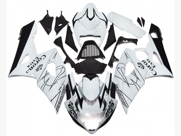 2005-2006 OEM Weißer Corona-Stil Suzuki GSXR 1000 Motorrad Verkleidungen