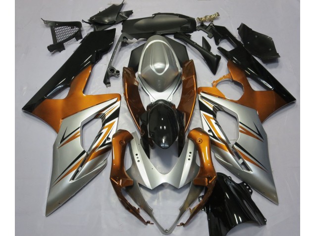 2005-2006 Orange Silber & Schwarz Suzuki GSXR 1000 Motorrad Verkleidungen