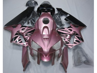 2005-2006 Rosa Flamme Honda CBR600RR Motorrad Verkleidungen