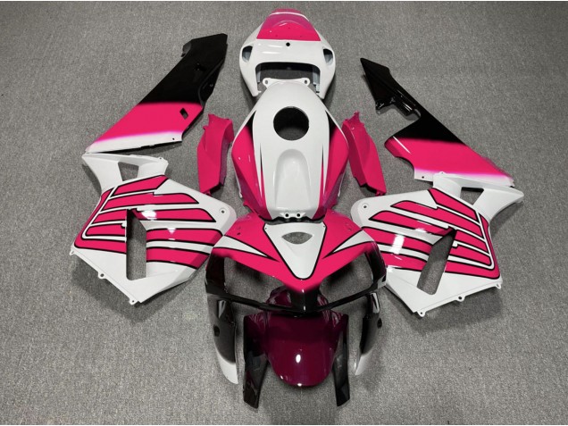 2005-2006 Rosa & Weiße Flügel Honda CBR600RR Motorrad Verkleidungen 2005-2006 Rosa & Weiße Flügel Honda CBR600RR Motorrad Verkleidungen