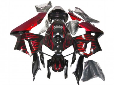 2005-2006 Rot Flamme Honda CBR600RR Motorrad Verkleidungen