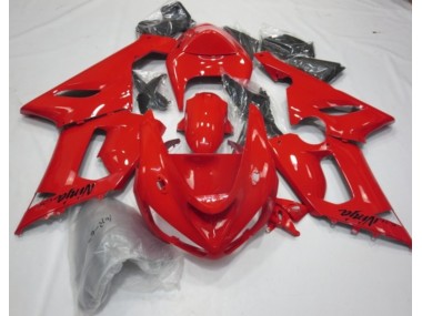 2005-2006 Rot Glanz Kawasaki ZX6R Motorrad Verkleidungen