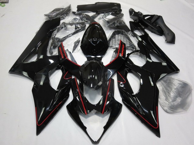 2005-2006 Rot Glänzend & Schwarz Suzuki GSXR 1000 Motorrad Verkleidungen