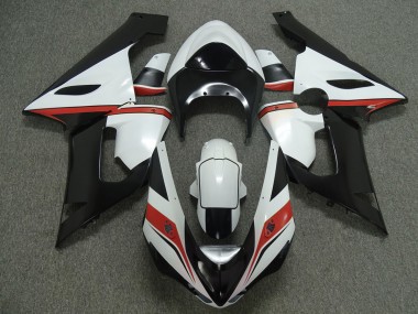 2005-2006 Rot Weiß & Schwarz Kawasaki ZX6R Motorrad Verkleidungen