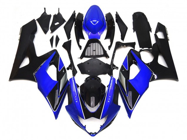 2005-2006 Schwarz & Blau Glänzend Mit Silber Suzuki GSXR 1000 Motorrad Verkleidungen 2005-2006 Schwarz & Blau Glänzend Mit Silber Suzuki GSXR 1000 Motorrad Verkleidungen
