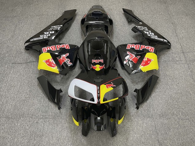 2005-2006 Schwarz Rot Bull Honda CBR600RR Motorrad Verkleidungen