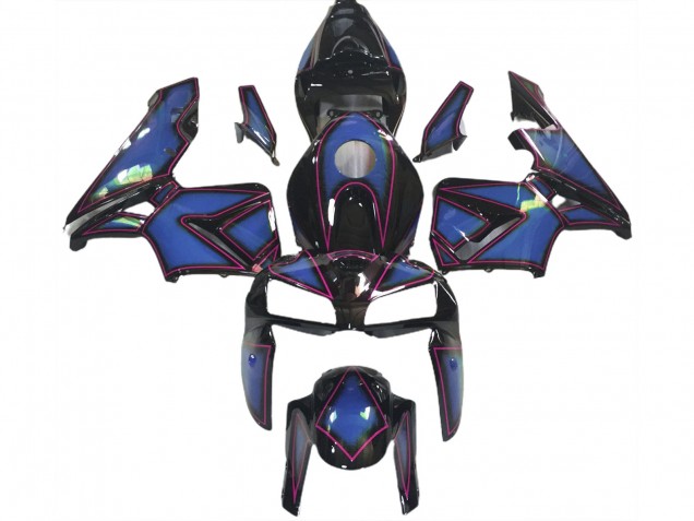 2005-2006 Tiefes Blau & Rosa Umriss Honda CBR600RR Motorrad Verkleidungen