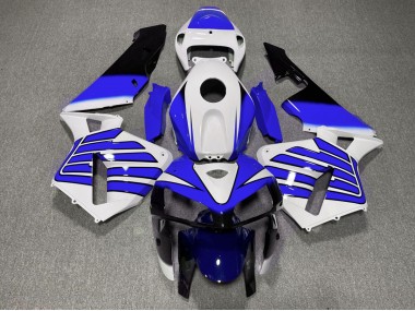 2005-2006 Tiefes Blau & Weiße Flügel Honda CBR600RR Motorrad Verkleidungen
