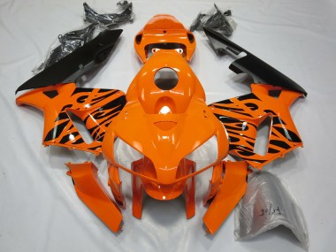 2005-2006 Tribal Orange Honda CBR600RR Motorrad Verkleidungen