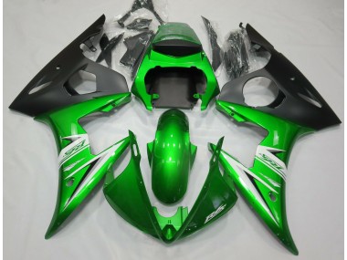 2005 Glänzend Grün & Weiß Yamaha R6 Motorrad Verkleidungen