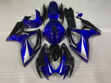 2006-2007 Blau Schwarz & Weiß Spezial Suzuki GSXR 600-750 Motorrad Verkleidungen
