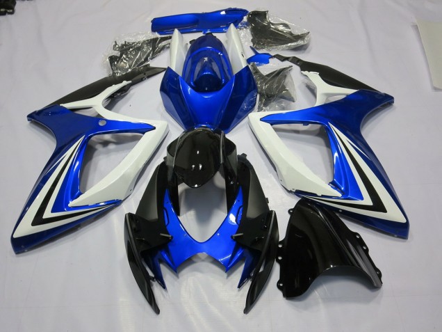 2006-2007 Blau Schwarz & Weiß Suzuki GSXR 600-750 Motorrad Verkleidungen