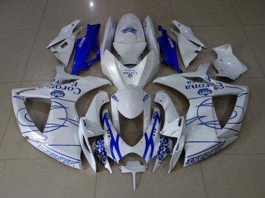 2006-2007 Weiß Corona Suzuki GSXR 600-750 Motorrad Verkleidungen