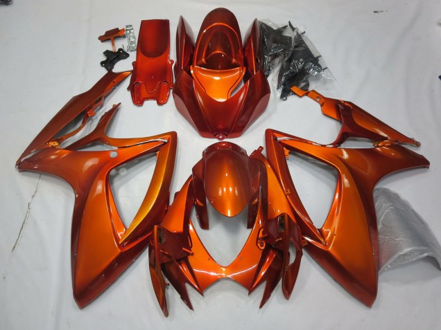 2006-2007 Gebranntes Orange Suzuki GSXR 600-750 Motorrad Verkleidungen