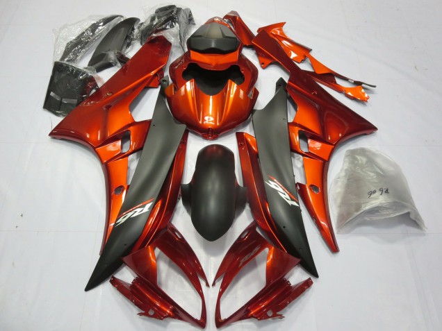 2006-2007 Gebranntes Orange Yamaha R6 Motorrad Verkleidungen