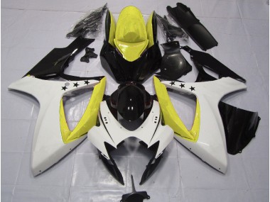 2006-2007 Gelber Stern Suzuki GSXR 600-750 Motorrad Verkleidungen