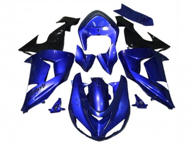 2006-2007 Glänzend Blau Kawasaki ZX10R Motorrad Verkleidungen