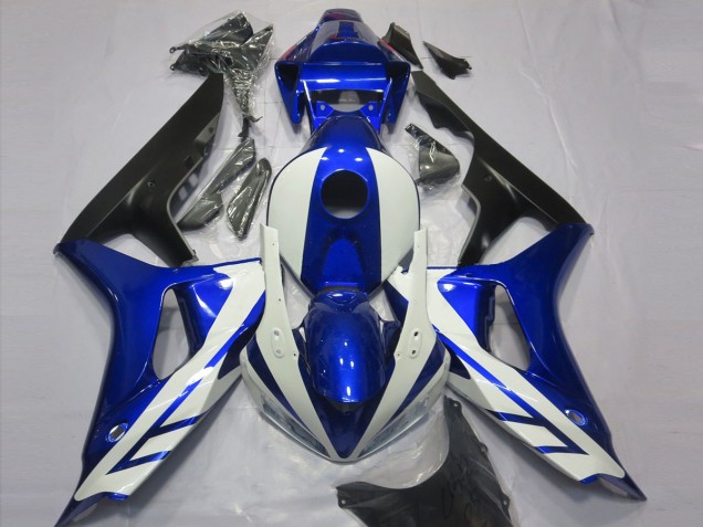2006-2007 Glänzend Blau & Silber Honda CBR1000RR Motorrad Verkleidungen