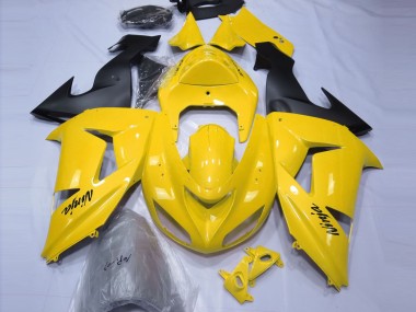 2006-2007 Glänzend Gelb Kawasaki ZX10R Motorrad Verkleidungen