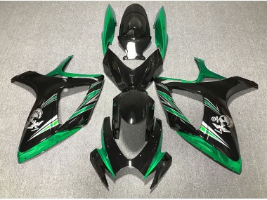 2006-2007 Glänzend Grün & Schwarz Design Suzuki GSXR 600-750 Motorrad Verkleidungen