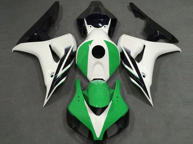 2006-2007 Glänzend Weiß Grün Schwarz Honda CBR1000RR Motorrad Verkleidungen 2006-2007 Glänzend Weiß Grün Schwarz Honda CBR1000RR Motorrad Verkleidungen