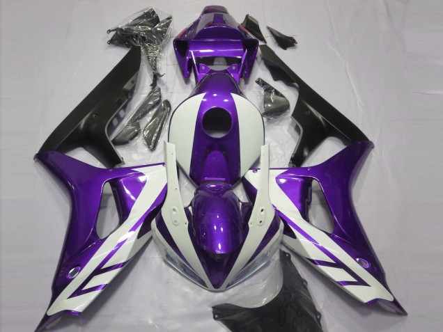 2006-2007 Glänzend Weiß & Lila Honda CBR1000RR Motorrad Verkleidungen 2006-2007 Glänzend Weiß & Lila Honda CBR1000RR Motorrad Verkleidungen