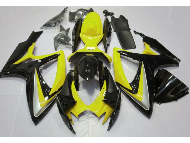 2006-2007 Glänzendes Gelb Ohne Abzeichen Suzuki GSXR 600-750 Motorrad Verkleidungen