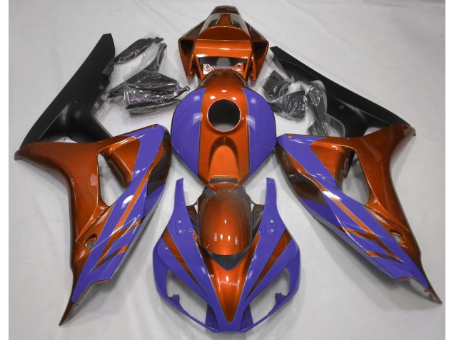 2006-2007 Glanzorange & Tiefes Blau Honda CBR1000RR Motorrad Verkleidungen