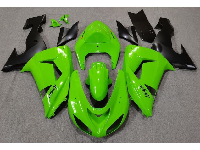 2006-2007 Grün Kawasaki ZX10R Motorrad Verkleidungen
