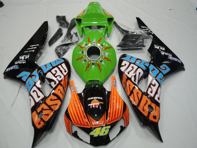 2006-2007 Grün Rossi Honda CBR1000RR Motorrad Verkleidungen