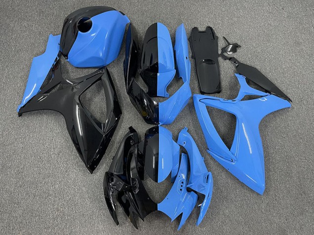 2006-2007 Halbblau & Schwarz Suzuki GSXR 600-750 Motorrad Verkleidungen