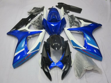 2006-2007 Hell- & Tiefes Blau Suzuki GSXR 600-750 Motorrad Verkleidungen