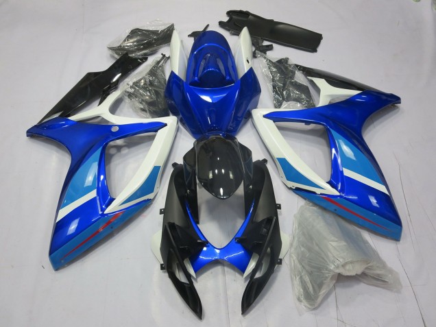 2006-2007 Hell- & Tiefes Blau Suzuki GSXR 600-750 Motorrad Verkleidungen