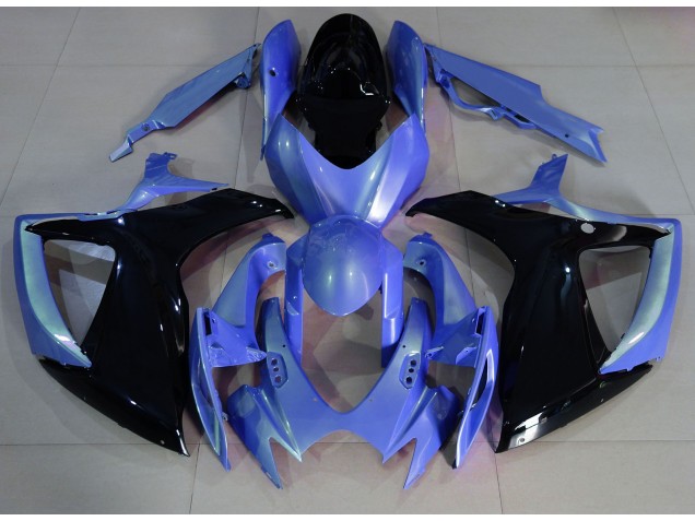 2006-2007 Hellblau & Schwarz Suzuki GSXR 600-750 Motorrad Verkleidungen