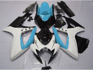 2006-2007 Hellblauer Stern Suzuki GSXR 600-750 Motorrad Verkleidungen